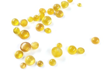 Natürliche Bangkok Gelber Saphir kalibriert Runden 6 mm 7 mm, Lose Cabochon Schliff Gelber Saphir Edelstein für die Schmuckherstellung bereit zu verwenden