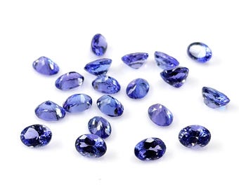 Natural Tanzanite Calibrated Ovals 3x5mm & 6x4mm, Faceted Natural Tanzanite Gemstone For Jewelry Making Ready To Use