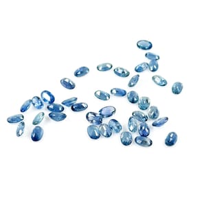 Natural Untreated Blue Sapphire Calibrated Ovals 3x5mm & 4x6mm,  Loose Faceted Blue Sapphire Gemstone for Jewelry Making Ready Use