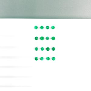 Natural Zambian Emerald Calibrated Diamond Cut Rounds 2mm, Loose Faceted Diamond Cut Emerald Gemstone Rounds For Jewelry Making Ready to Use By Mirare Jewels