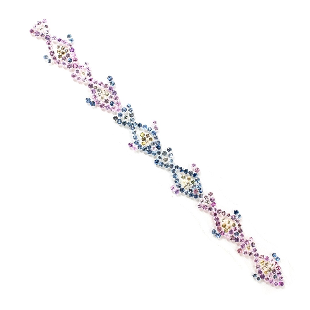 Natural Sapphire Layout Set for Bracelet, Loose Faceted Gemstones for ...