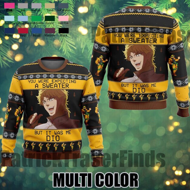 Jojo's Bizarre Adventure Dio Brando Funny Meme Ugly Sweater, Dio