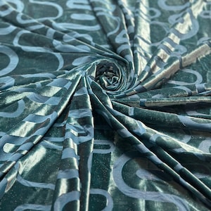 High quality Swirl design on burnout velvet