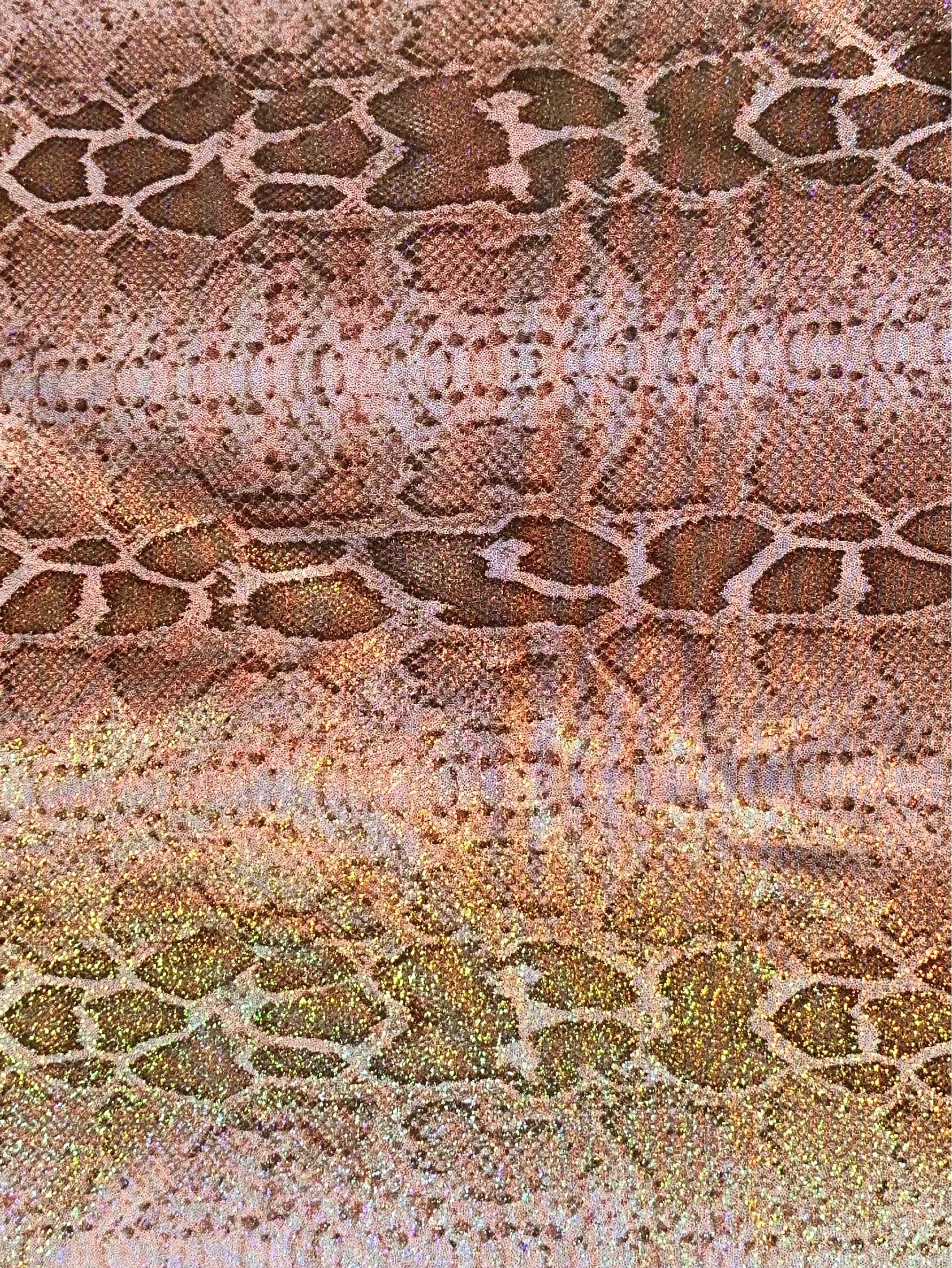 Sagittarius Snake Print With Light Gold Foil on Nylon Spandex - Etsy
