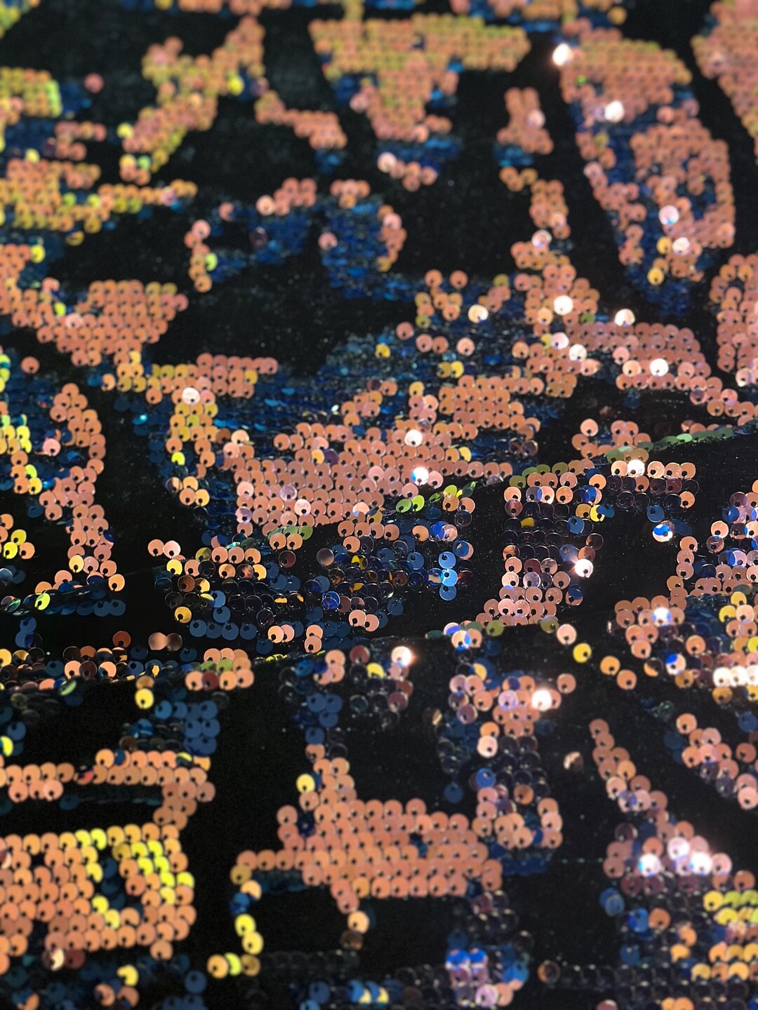 Singlet knit sequins natural
