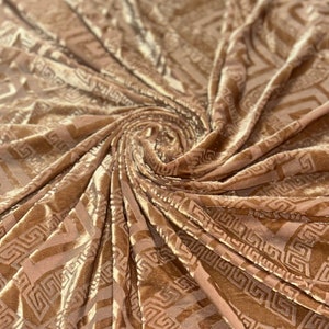 High quality geometric design on burnout velvet