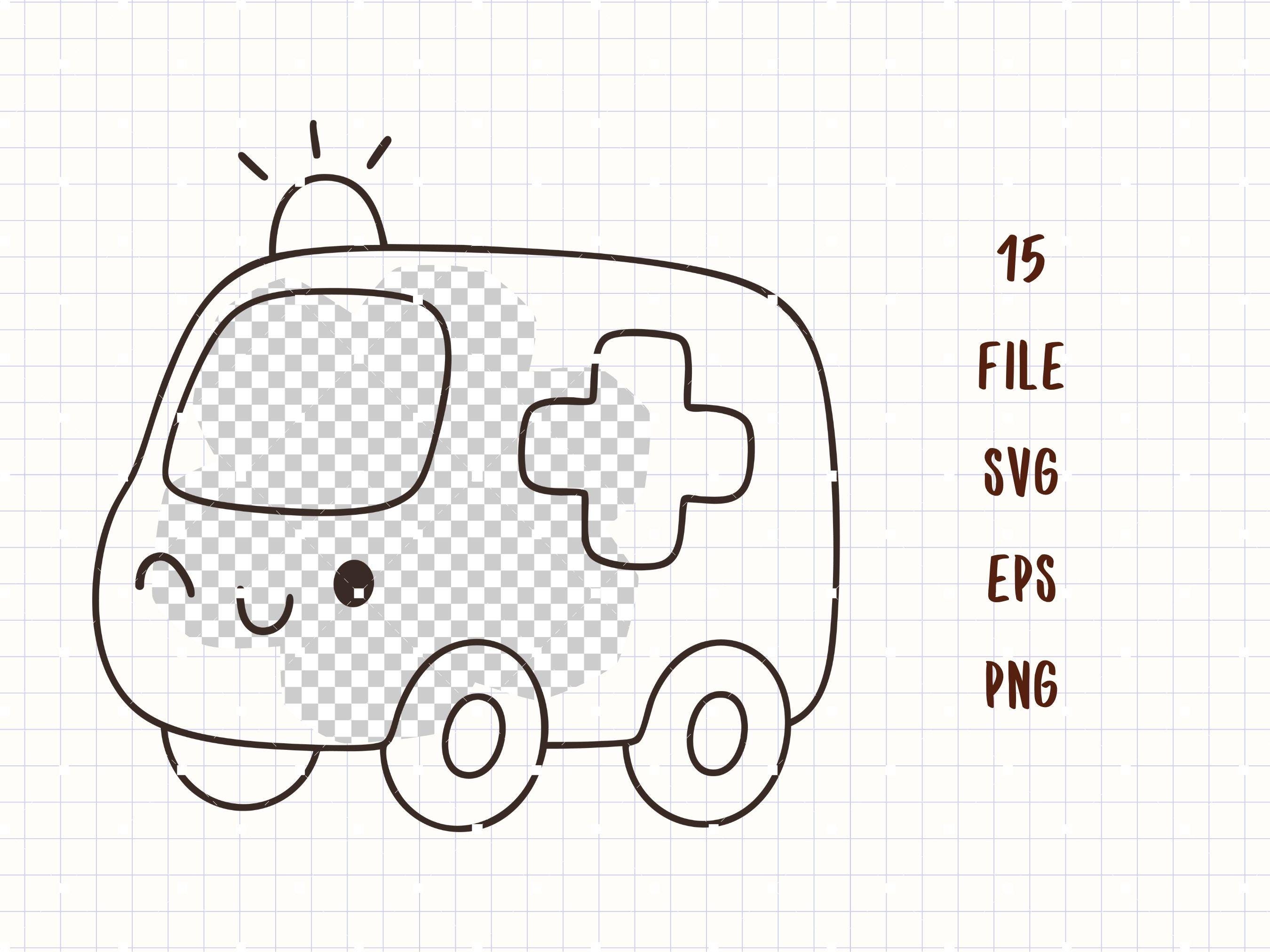 Cute Hospital Clipart, Kawaii Medical SVG Bundle, Hand Drawn Healthcare ...