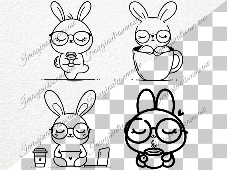 Coffee Bunny Cartoon, Bunny Svg, Rabbit Svg, Cute Bunny Svg, Animal Svg ...