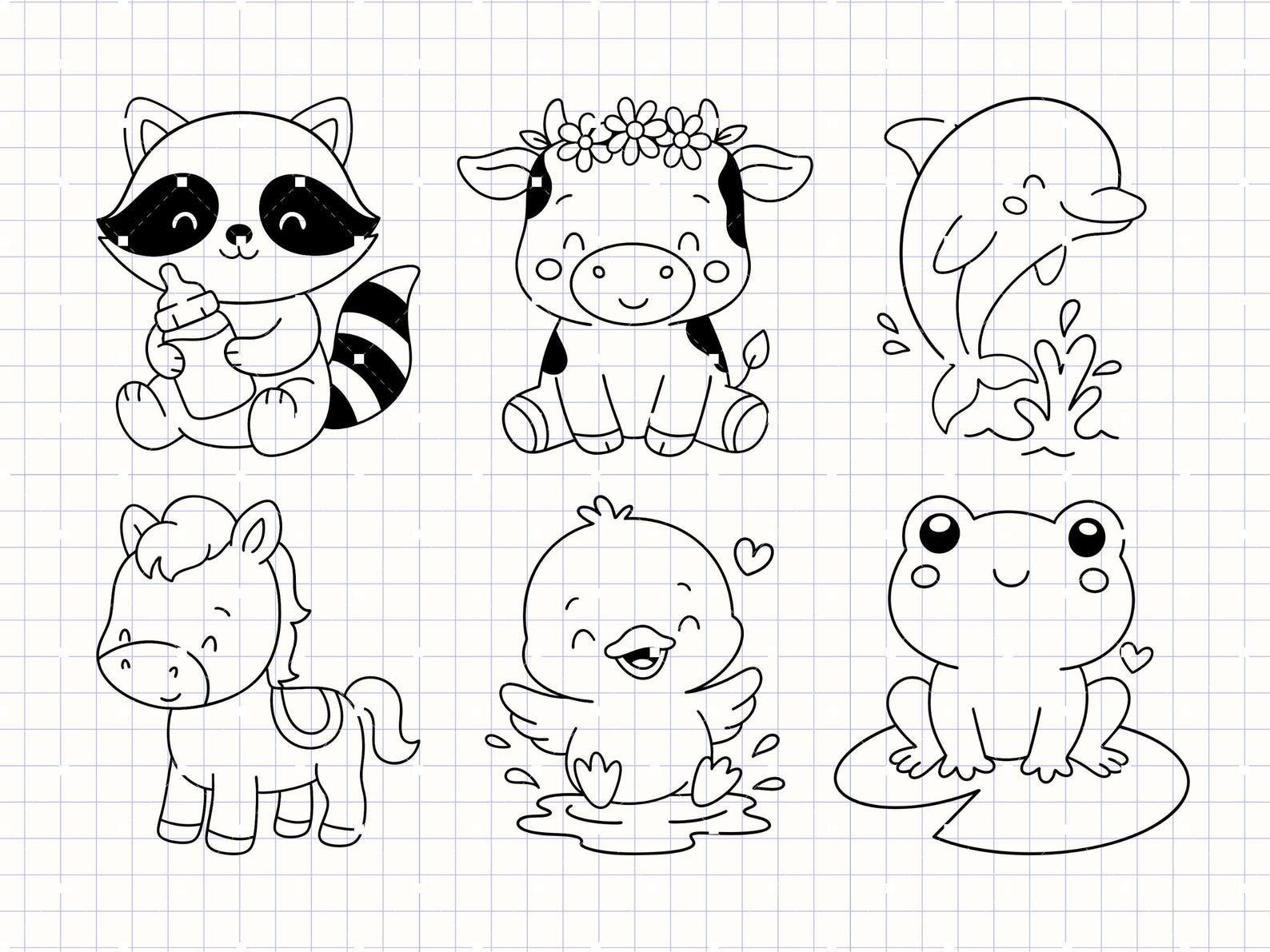 Baby Animal SVG PNG Bundle, Cute Animal Clipart for Nursery Decor, Baby ...