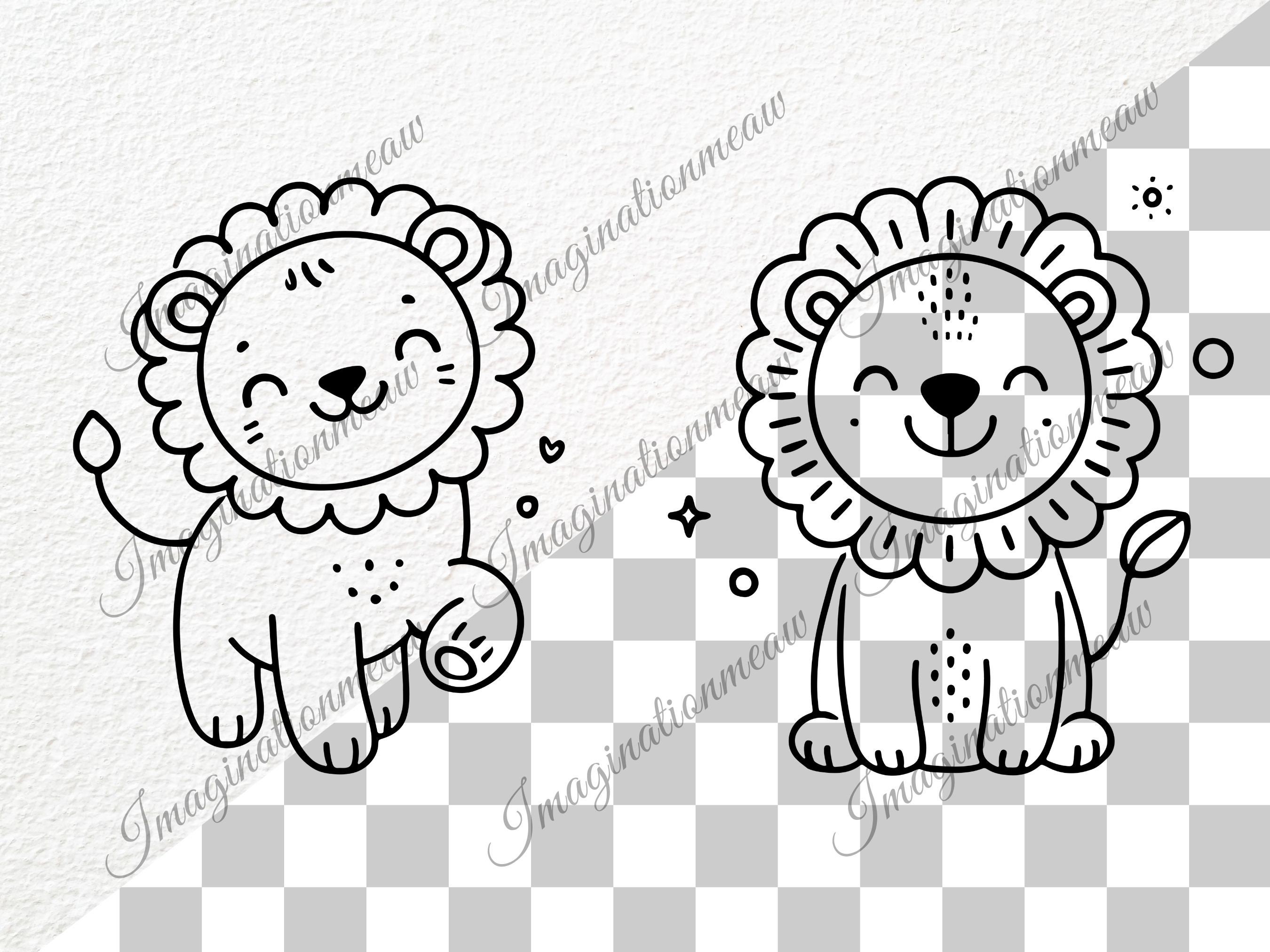 Lion Svg, Cute Lion Svg, Baby Lion Svg, Lion Clipart, Lion King Svg