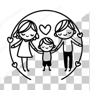 Family Bundle Svg, Family Svg, Mom Dad Baby Svg, Parents and Kids ...