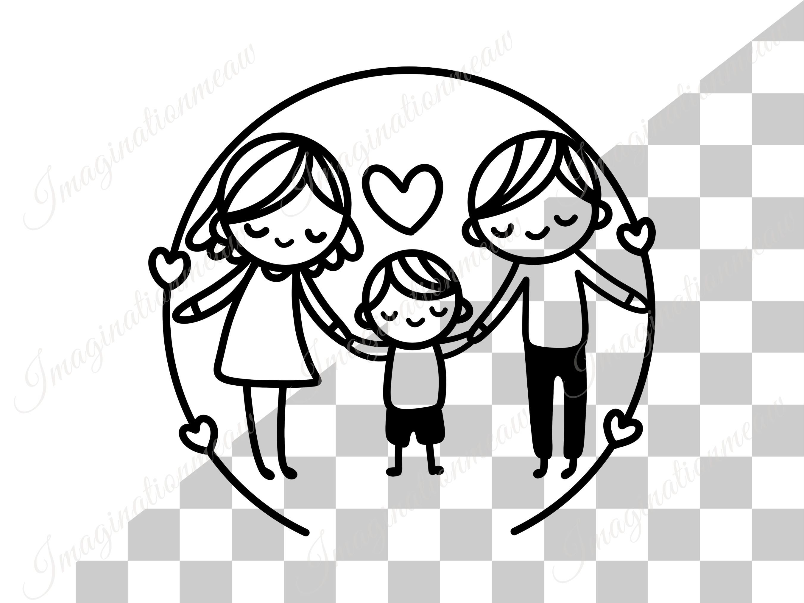 Family Bundle Svg, Family Svg, Mom Dad Baby Svg, Parents and Kids ...