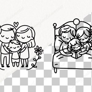 Family Bundle Svg, Family Svg, Mom Dad Baby Svg, Parents and Kids ...