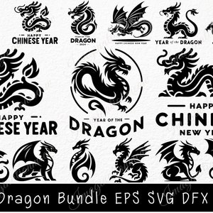 Chinese New Year, Year of The Dragon, Charms for Jewelry Making - ILikeWorms Style 3 / 25mm - Large