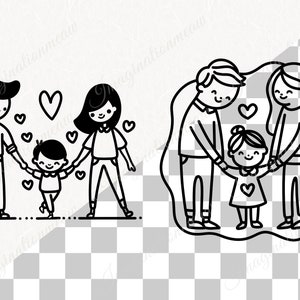 Family Bundle Svg, Family Svg, Mom Dad Baby Svg, Parents and Kids ...