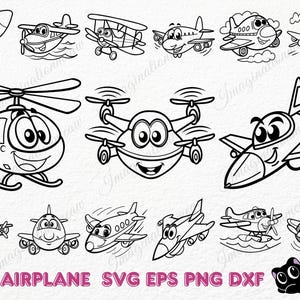 20 simpatici elicotteri e aerei SVG, aeroplano SVG, elicottero SVG, contorno aeroplano SVG, pacchetto di pagine da colorare di aerei