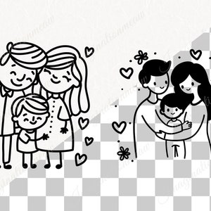 Family Bundle Svg, Family Svg, Mom Dad Baby Svg, Parents and Kids ...