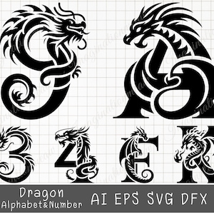 Fantasy Curly Alphabet SVG DXF Vector Images Monogram