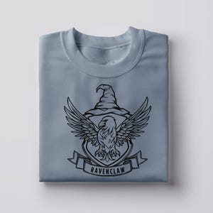 Raven Wizard svg, house crest svg, Magic svg Cut File, Wizard svg, Wizard-Inspired Digital Design, Fantasy School SVG, potter svg and png