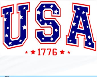 4th of July SVG: USA Patriotic Design - Cricut & Silhouette Cut File