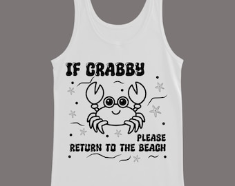 Crabby Kid Beach Design, Funny Summer Sibling SVG PNG