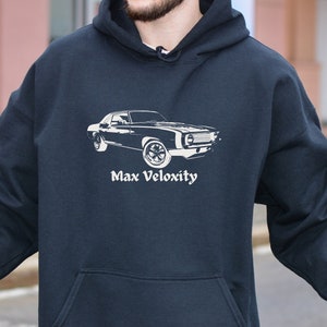 Max Velocity Car Hoodie, Legends Car Hoodie,  Hoodie, Car Mechanic Hoodie, Car Outline Hoodie, Gift For Him, Hoodie for Dad