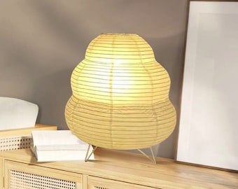 DIY Paper Lantern Table Lamp,Modern Bedroom LED Night Lighting,Nordic Paper Table Light,Desktop Home Decor,New Year Gift,Valentine Gifts