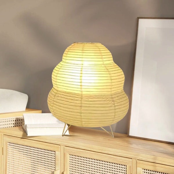 DIY Papierlaterne Tischlampe,Modernes Schlafzimmer LED-Nachtbeleuchtung,Nordische Papiertischleuchte,Desktop-Wohnkultur,Neujahrsgeschenk,Valentinsgeschenke