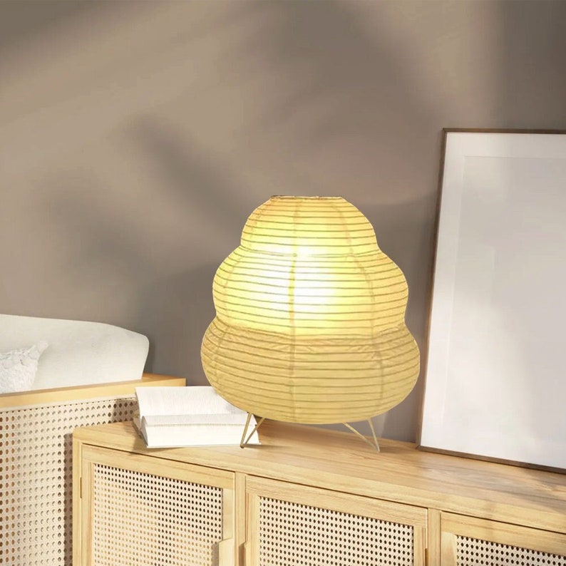 DIY Paper Lantern Table Lamp,modern Bedroom LED Night Lighting,nordic Paper Table Light,desktop