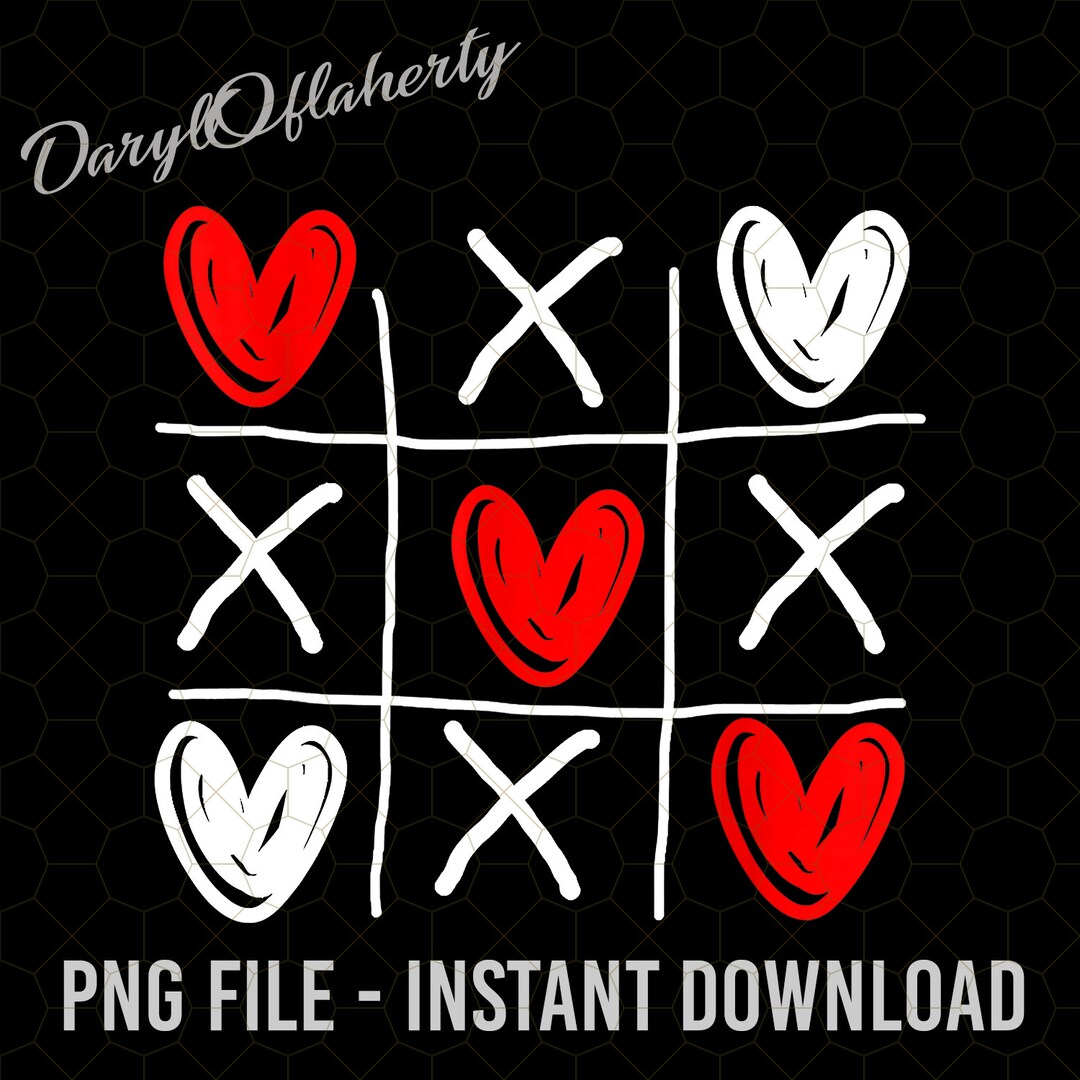 Cute Tic Tac Toe Hearts Valentines Day Png, Tic Tac Toe Board Png ...