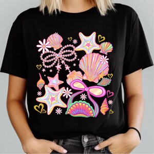 Wildflower Seashell Clam Summer Png, Summer Vibes Png, Floral Summer Png, Summer Beach Png, Summer Ocean Png, Summer Vacation Png