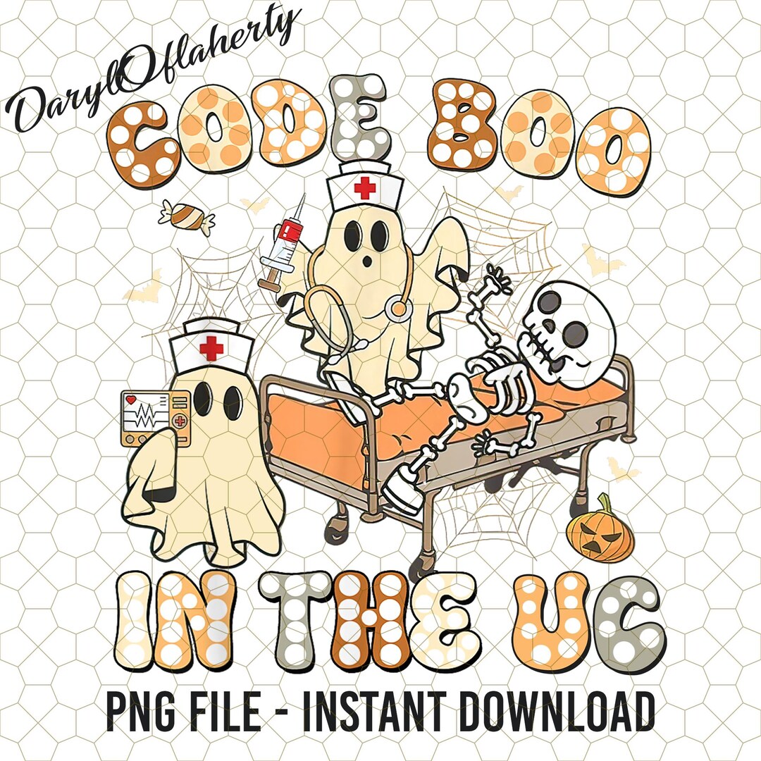 Code Boo in the UC Png, Halloween Png, Halloween Nurse Png - Etsy