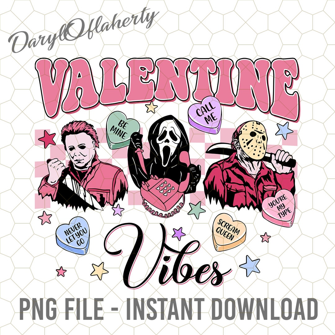 Valentine Vibes Png, Horror Characters Png, Horror Valentine's Day ...
