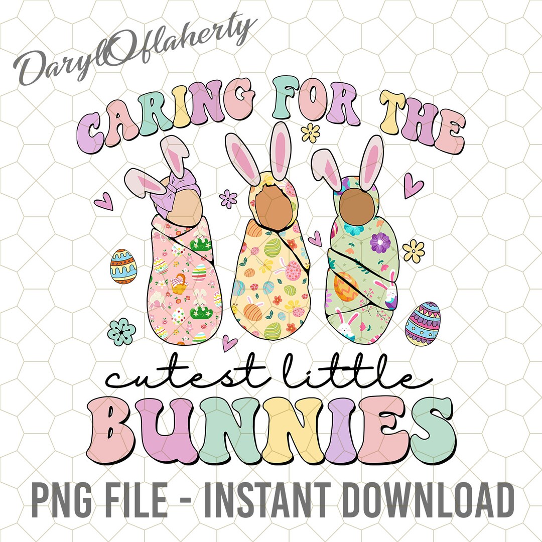 Caring for the Cutest Little Bunnies Png, Easter Png, Labor Delivery ...