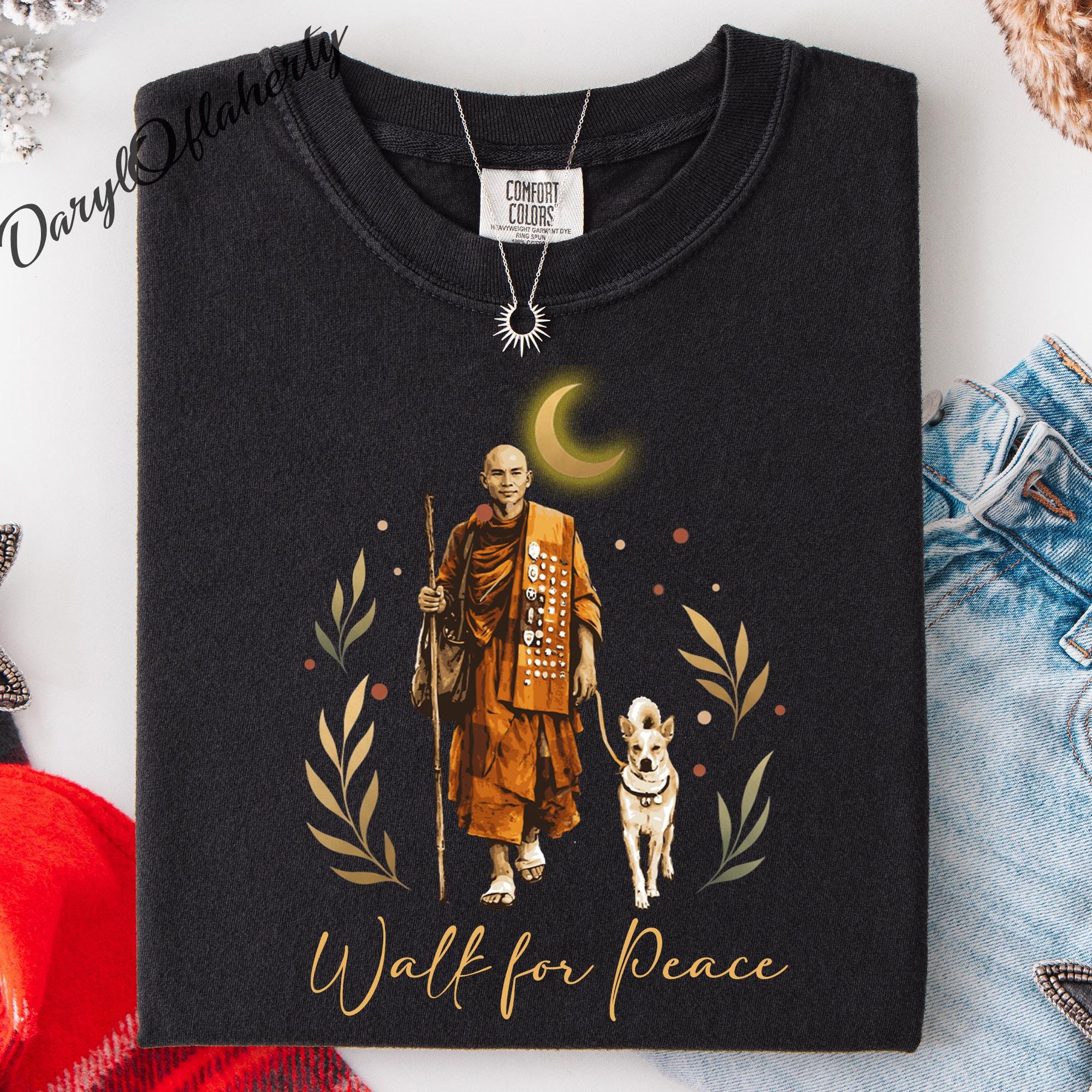 Chemise American Apparel Bébé Bio Bambou - Motif Bouddha Peace, Neuve Sans étiquettes