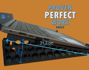 3D Printed Laptop Stand – Ergonomic 15-Degree ABS Tilter with Cooling Design