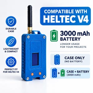 Heltec LoRa V4 Gehäuse mit GPS-Option | ABS-Gehäuse für ESP32-S3 & SX1262 | Passend für 104060 3000mAh LiPo-Akkus | Individuelle Farbauswahl