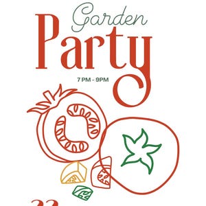 Invitación a una fiesta en el jardín