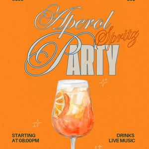 Invitación a la fiesta de Aperol Spritz