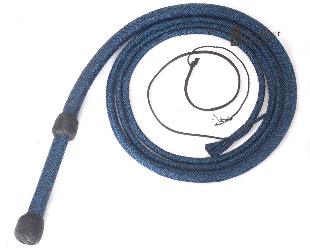 Paracorde Professionnelle 8 Pieds – Nylon Bleu Résistant 12 Tresses – Bullwhip – Pakistan