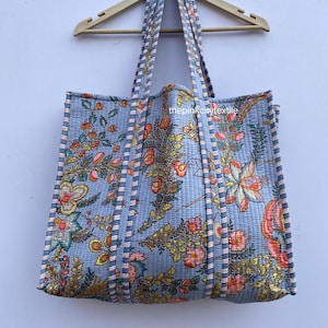 Indische Hand Block Print Einkaufstasche Taschen, Quilten Hand Block Tasche, Einkaufstasche, handgemachte Tasche, Modetasche, Frauen Tasche Hand Block Tasche, kostenloser Versand