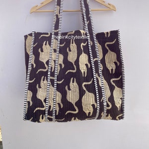 Baumwolltasche Einkaufstasche Baumwolltasche Baumwolltasche Gesteppte Tasche Damenhandtasche Markttasche Einkaufstasche Umweltfreundliche Picknicktasche