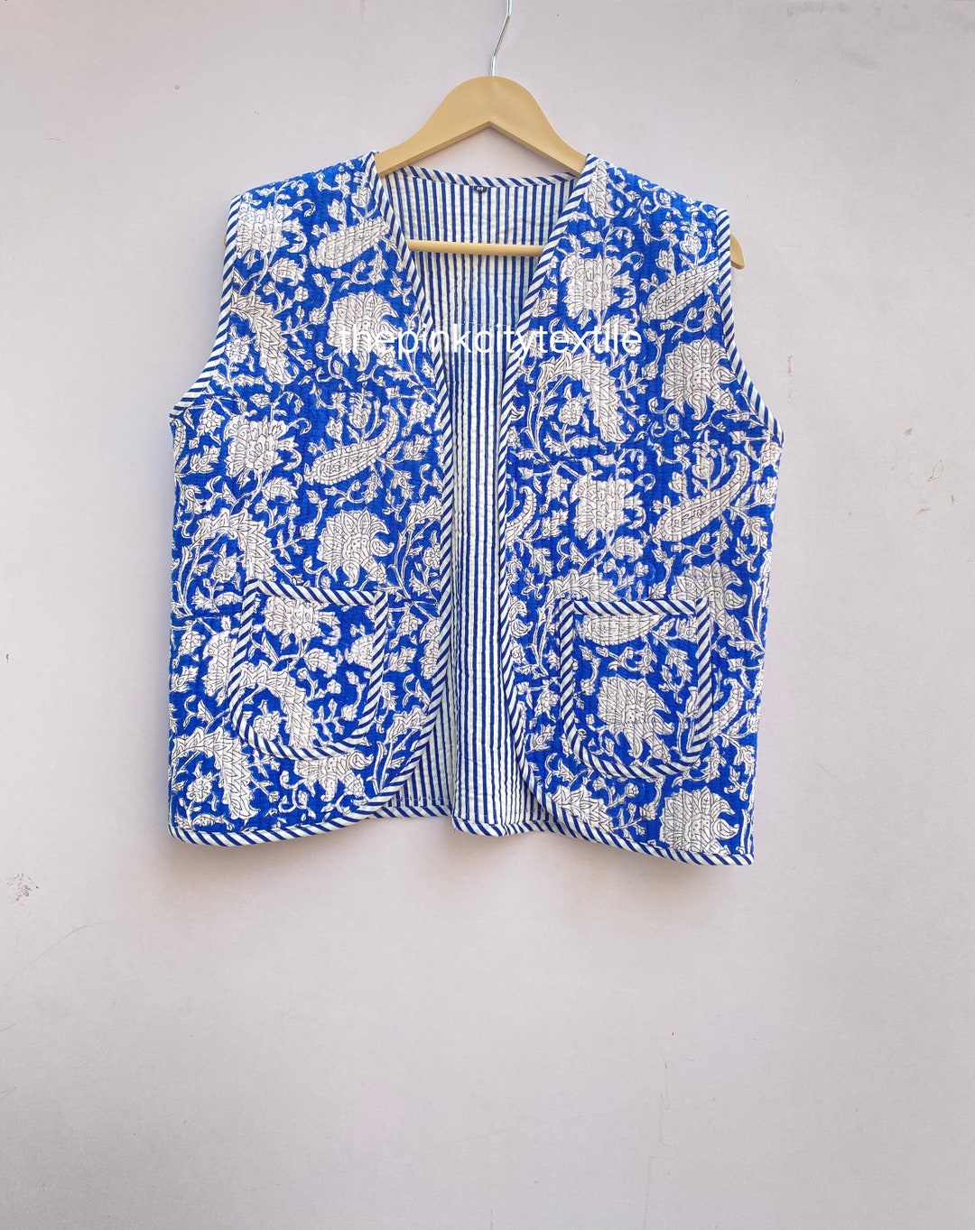Paisley Art Print Casual Denim Jacket