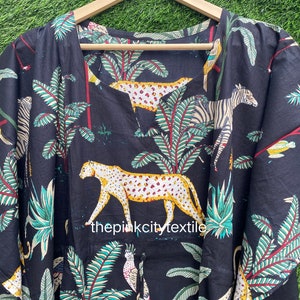 Verdant Noir Safari Kaftan Ensemble