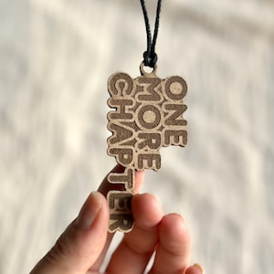 One More Chapter Wooden Bookmark / Laser Engraved Rustic Book Lover Gift / Minimalist Reading Accessory / Mini Bookmark / Bookworm Gift