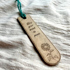 Personalized Mini Wooden Bookmark / Rustic Bookmarks Favors / Wedding Favor Bookmarks / Thank You Gift / Minimalist Bridal Shower Keepsake
