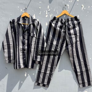 Striped Cotton Pajama Set: Soft Longwear Womens PJs