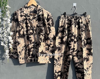 Floral Cotton Pajama Set: Women's Soft Print Sleepwear