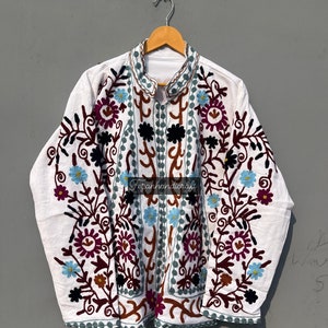 Embroidery Cotton Women Jacket Suzani Coat, Handmade winter Jacket, Quilted Unisex Bridesmaid Gift, Winter Jacket, Kimono Robe Jackets,