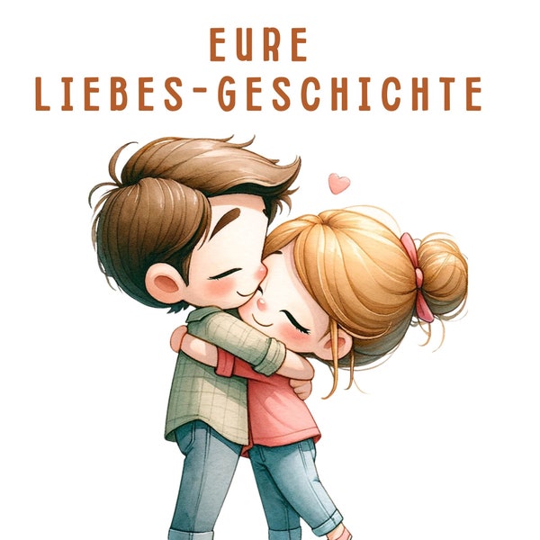 Eure Liebes-Geschichte - Personalisiertes Buch für Verliebte zur eigenen Love-Story - Liebe festhalten zum Jahrestag - Hochzeitsgeschenk